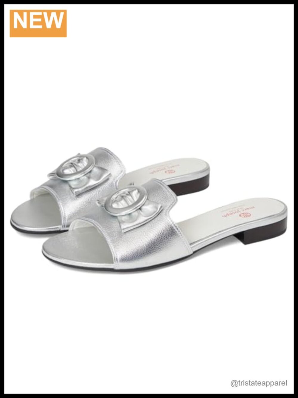 Leather Slingback Slide Sandals Flat Comfort Casual